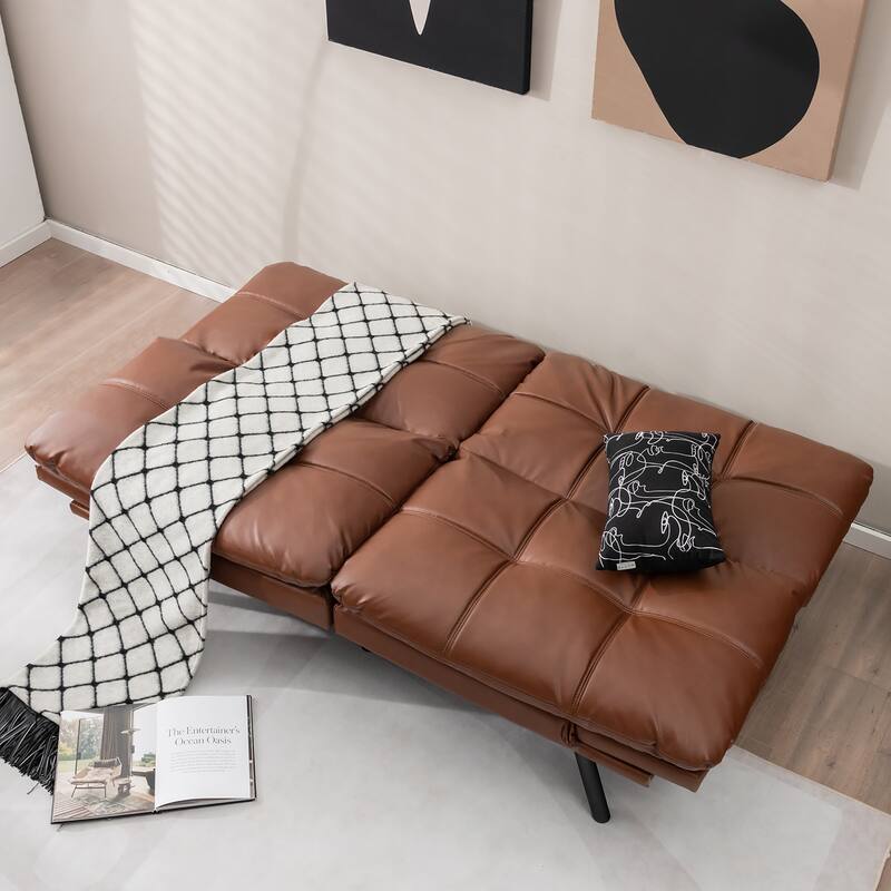 Costway Convertible Futon Sofa Bed Memory Foam Couch Sleeper with - See Details