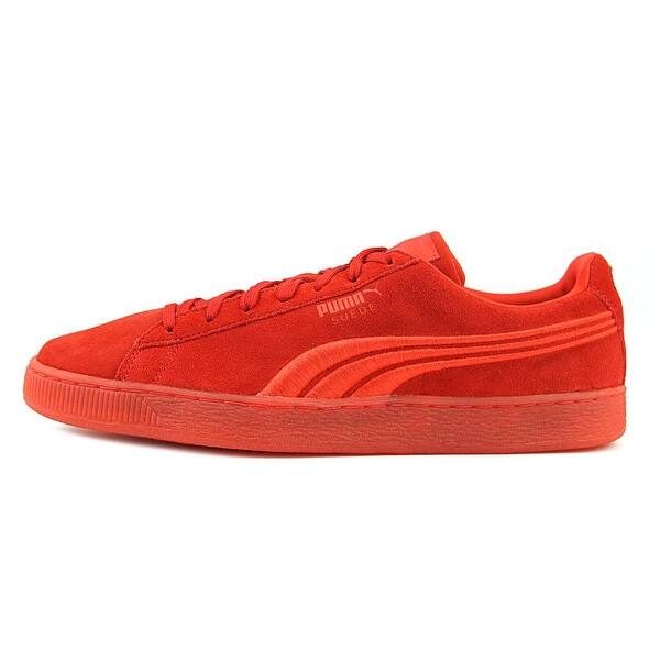 Shop Puma Suede Classic Badge Iced Men Round Toe Suede Red