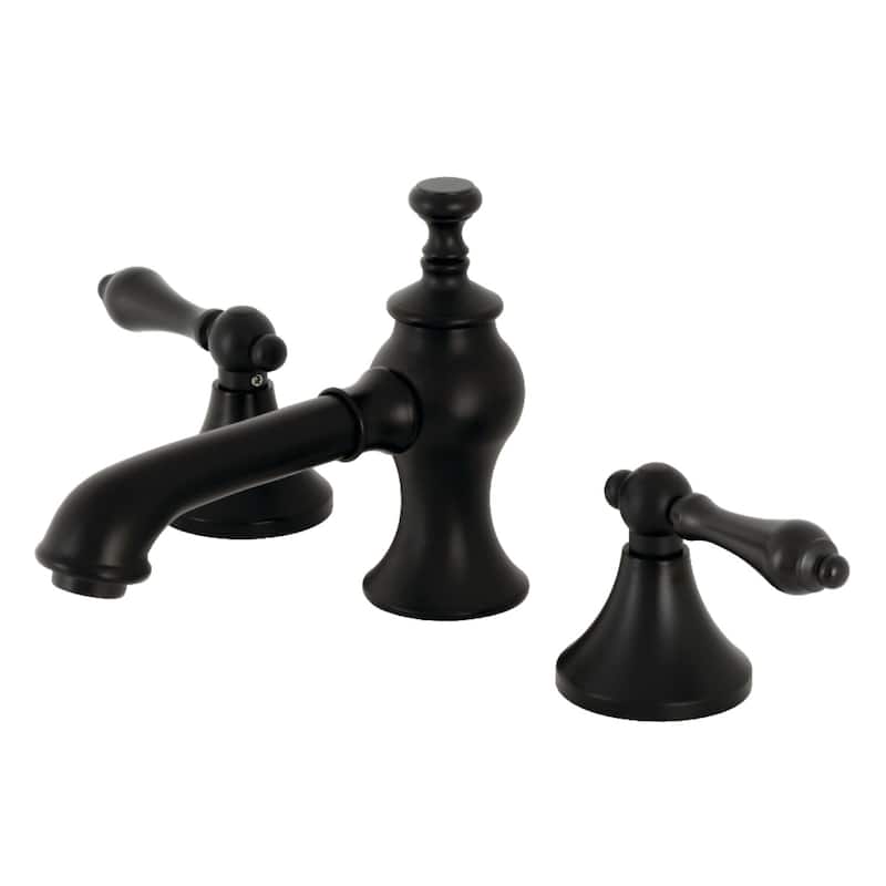Vintage 8 in. Widespread Bathroom Faucet - Matte Black
