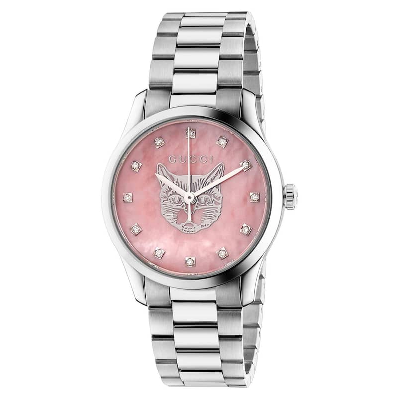 Gucci Women's G-Timeless Pink Dial Watch - YA1265025 - 6 (36)