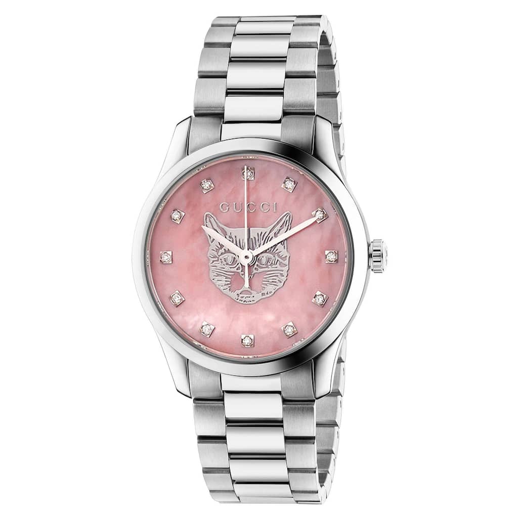 Gucci Women's G-Timeless Pink Dial Watch - YA1265025 - 6 (36)