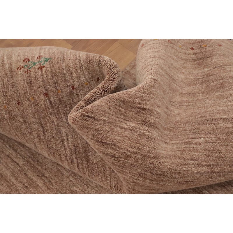 Hand Knotted Oriental 100% Wool Carpet Tribal Tribal Brown Gabbeh Area Rug - 7' 8'' X 5' 0''