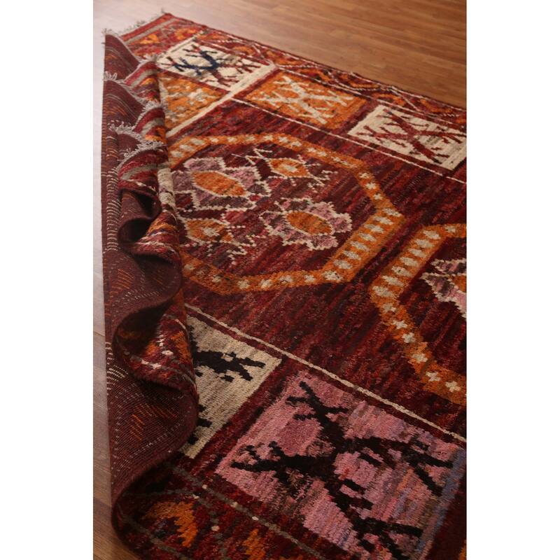 Tribal Geometric Moroccan Oriental Area Rug Hand-knotted Wool Carpet - 6'9" x 10'0"