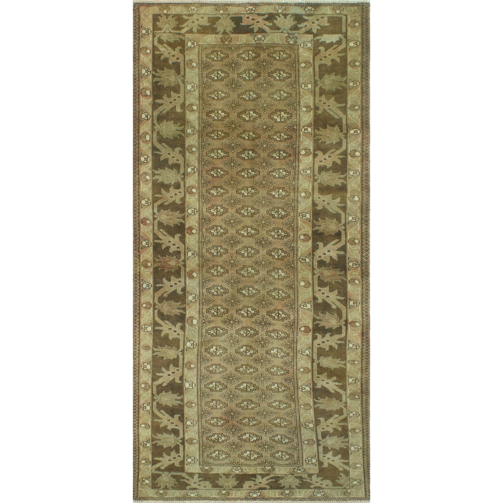 Semi Antique Mandy Brown/Beige Runner - 4'3" x 9'0"