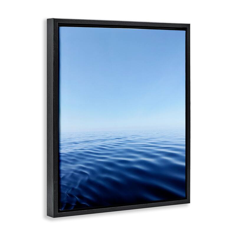 Stupell Cool Blue Ocean Ripples Framed Floater Canvas Wall Art Design By Kali Wilson