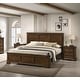 preview thumbnail 5 of 48, Roundhill Furniture Maderne 3-Piece Wood Bedroom Set, Panel Bed and Two Nightstands
