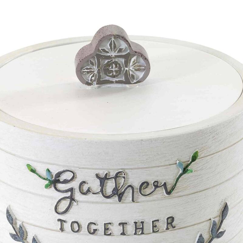 Avanti Linens Modern Farmhouse Jar - White
