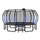 preview thumbnail 12 of 11, 16ft Blue Round Outdoor Trampoline with Enclosure Net