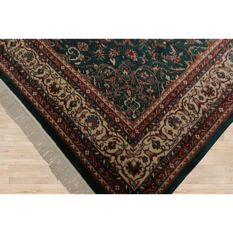 8x10 Hand Knotted Wool Emerald Kazan Pande Cameron Silky sheen Rug - 8' x 10'