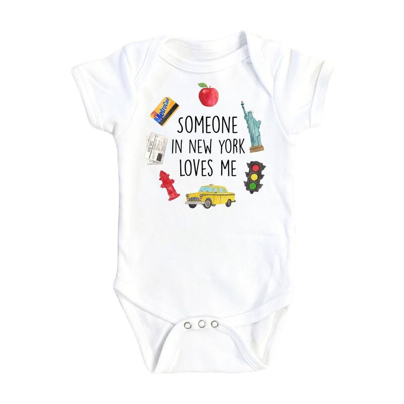 New York Someone - Baby Boy Girl Clothes Infant Bodysuit Funny Cute Newborn - White - 6-9M