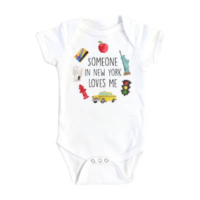 New York Someone - Baby Boy Girl Clothes Infant Bodysuit Funny Cute Newborn