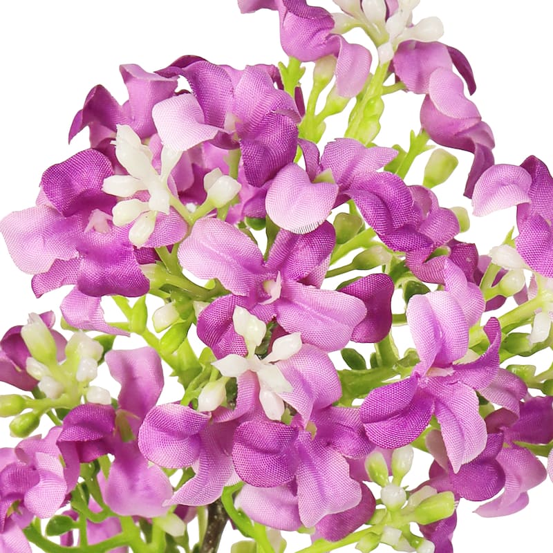 Set of 2 Lavender Purple Artificial Lilac Flower Stem Spray 27in - 27" L x 6" W x 4" DP