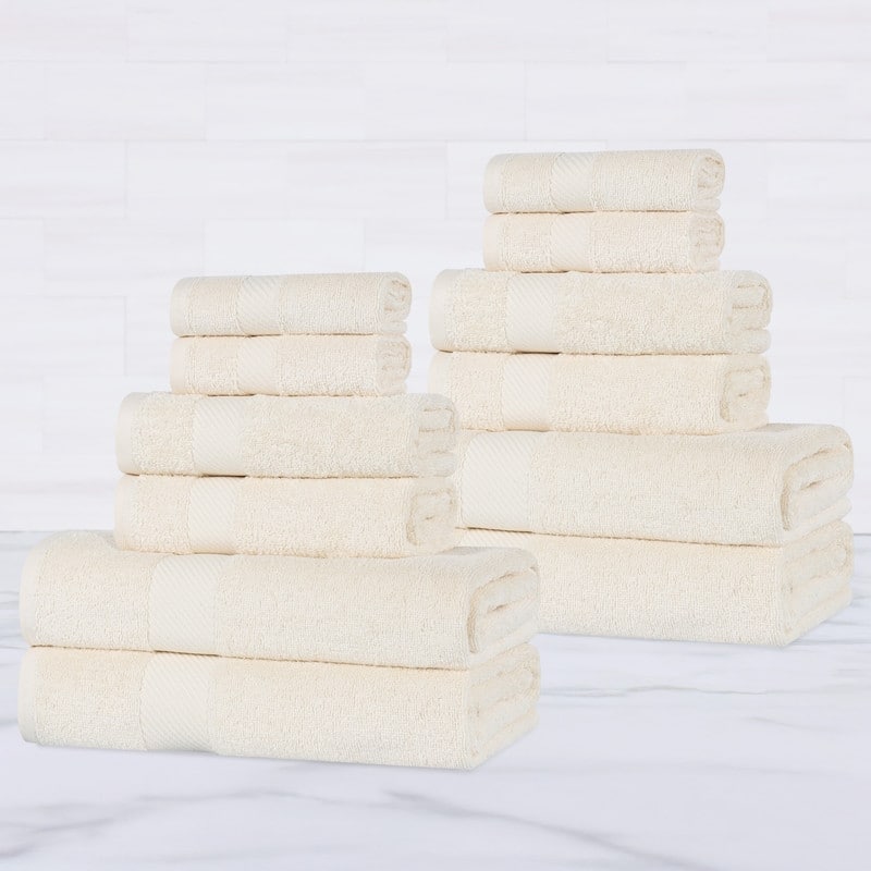 Superior Ismailia Egyptian Cotton 12-Piece Towel Set