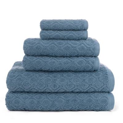 Central Park Studio Kingsboro Modified Diamond Textured - 6 Piece Towel Set