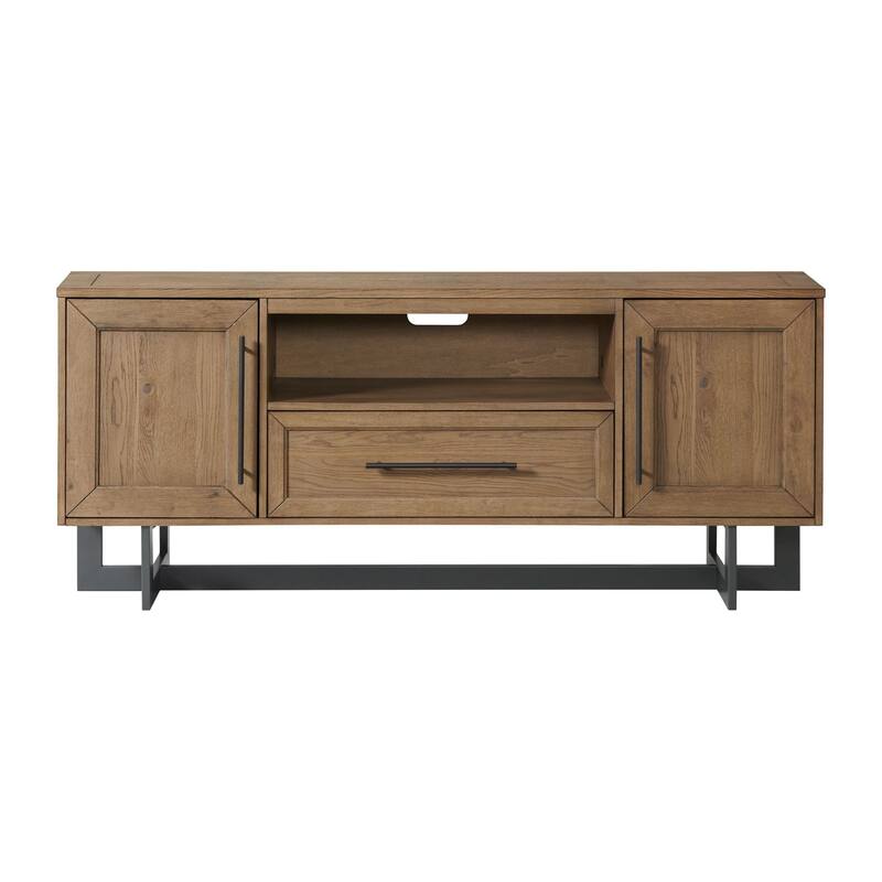 Eden 70" Wide Media Console with Open Center Drawer, Rustic Dune