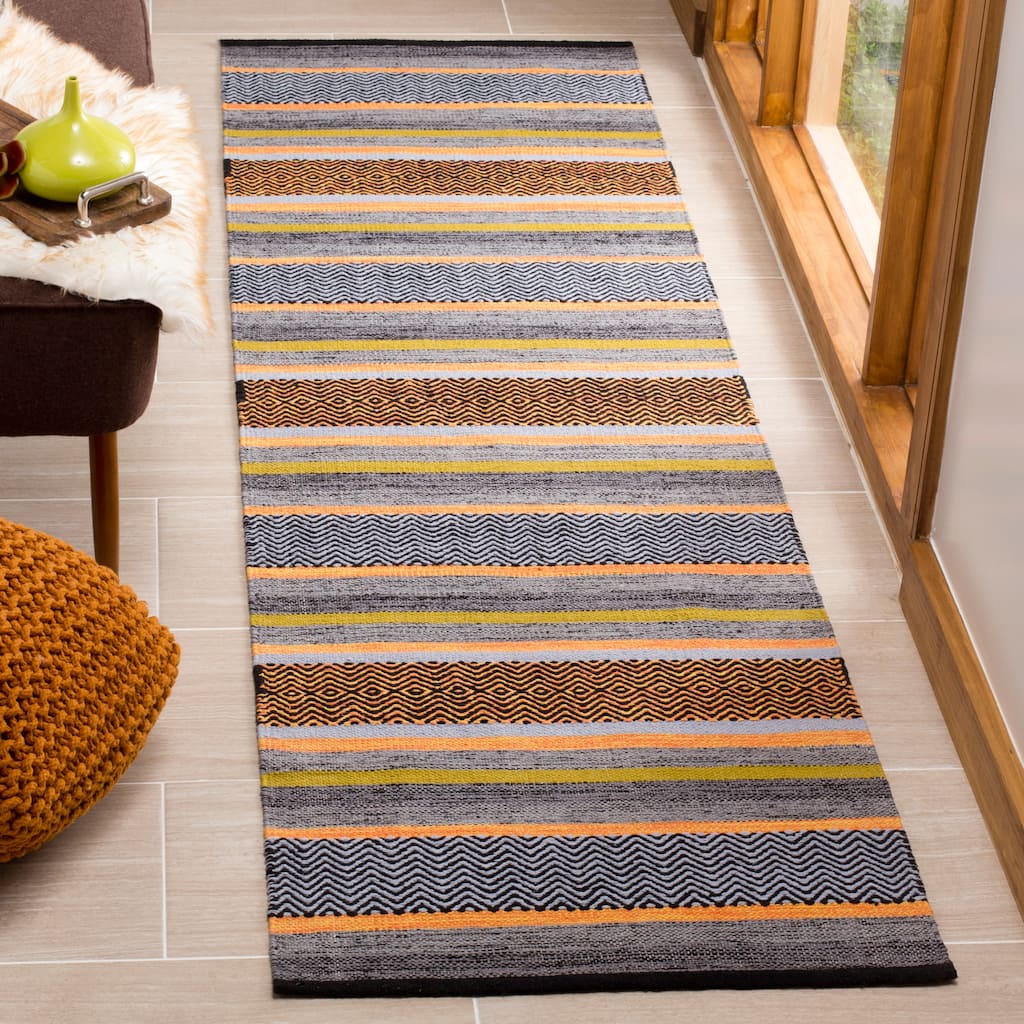 SAFAVIEH, Handmade Flatweave Montauk Miles Stripe Stripe Cotton Rug