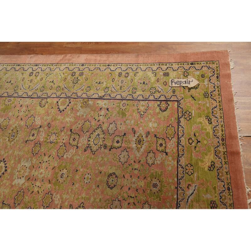 Antique Vegetable Dye Sultanabad Persian Wool Carpet - 8'9" x 11'7"