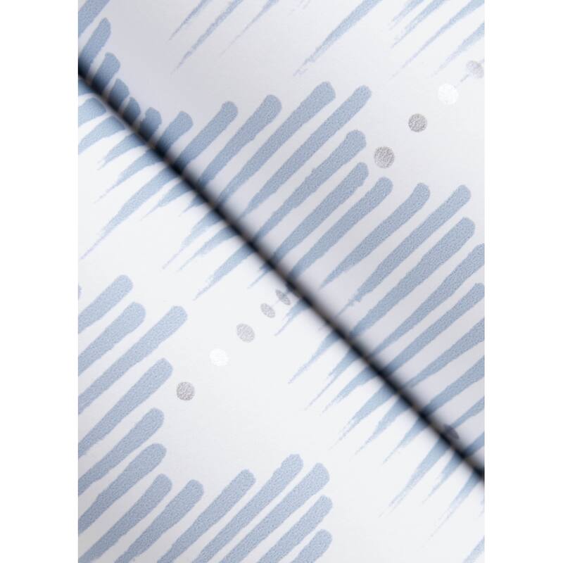 A-Street Prints Holmby Light Blue Brushstroke Zigzag Wallpaper