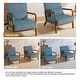 preview thumbnail 98 of 144, 25" W Mid Century Upholstered Wood Accent Chair with Pillow set of 2