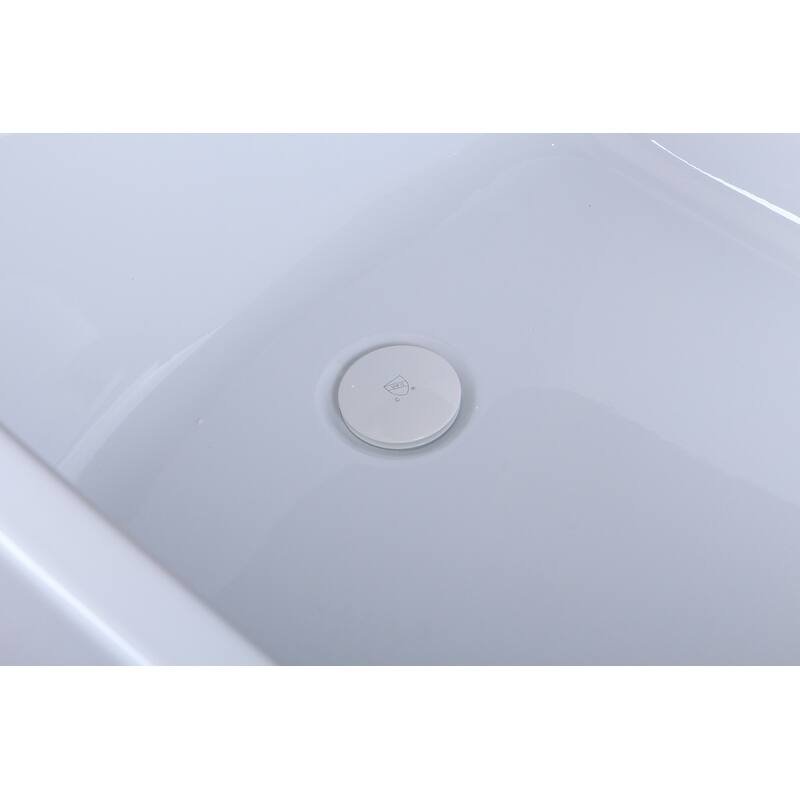 Peter Soaking Single Slipper Rectangular Bathtub in Glossy White