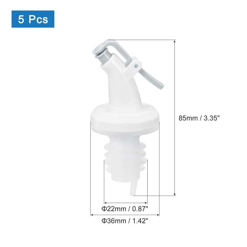 Olive Oil Spouts for Olive Oil, Vinegar, Wine Bottles - Blue - 5Pcs