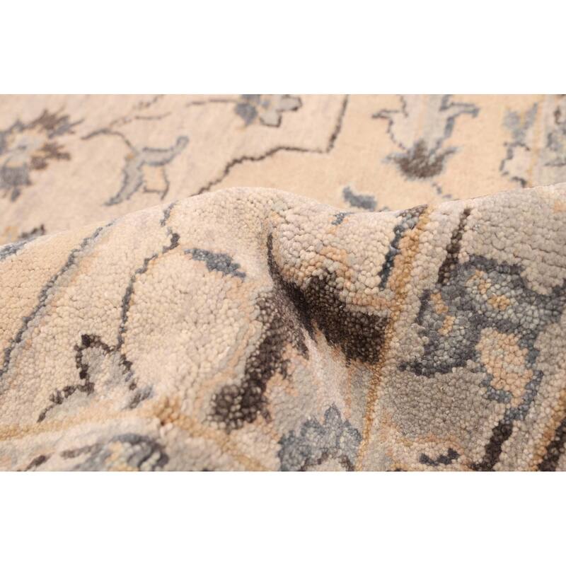 ECARPETGALLERY Hand-knotted Finest Agra Jaipur Light Grey Wool Rug - 7'10 x 9'10