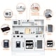 preview thumbnail 3 of 3, Wooden Play Kitchen, Kids Kitchen Playset with Cookware Accessories