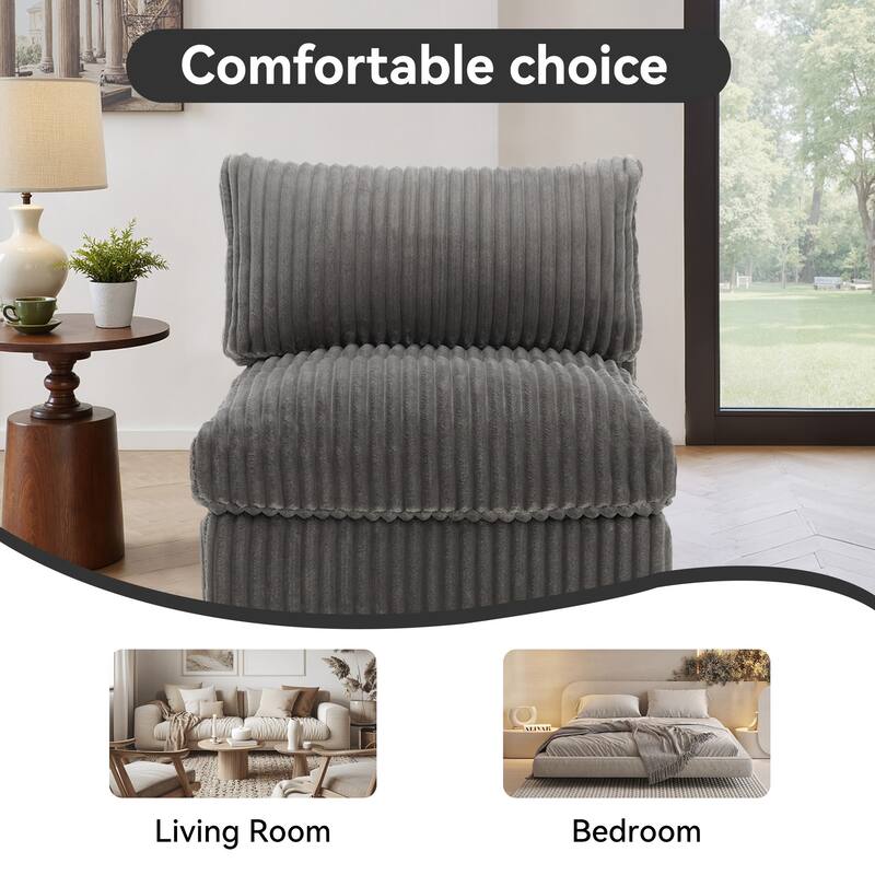 Plush Faux Fur Accent Sofa Chair