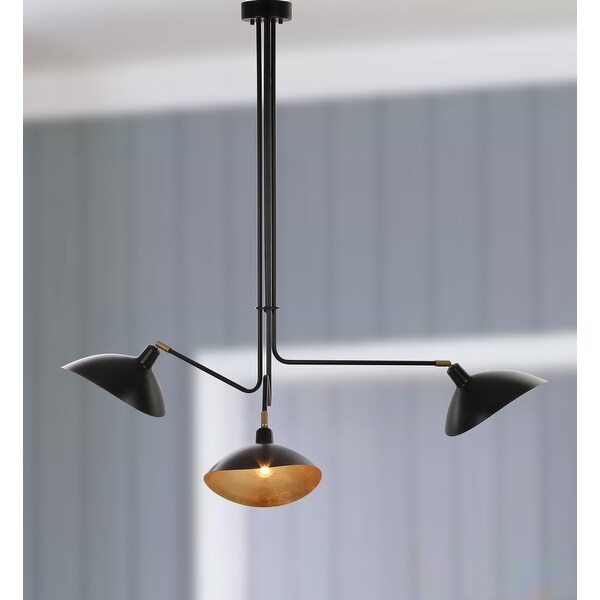 Safavieh Lighting Lewis 3-light Black Metal Pendant - 39"x39"x46". Opens flyout.