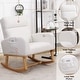 preview thumbnail 108 of 171, HOMYKA 28" Wide Rocking Chair for Nursery with Solid Wood Leg
