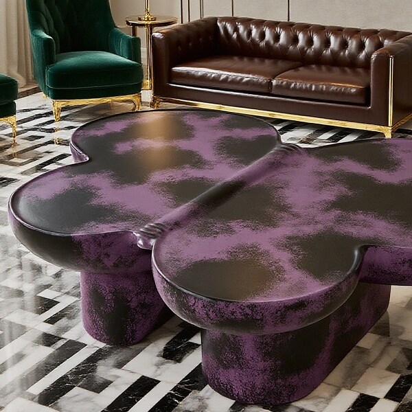 Butterfly-Inspired Coffee Table Low Height Profile End Table - Bed
