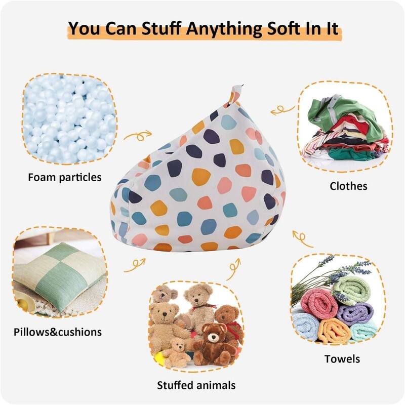 Bean Bag Chair Cover for Organizing Toys