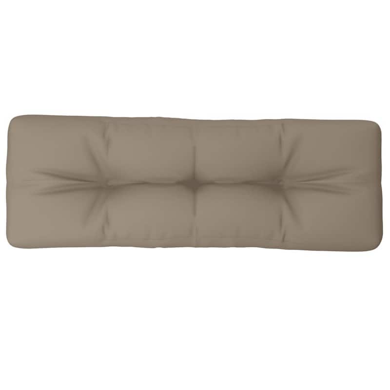 Moni Outdoor Cushion for Bench, Deep Tufted, Taupe Fabric, 47 Inch