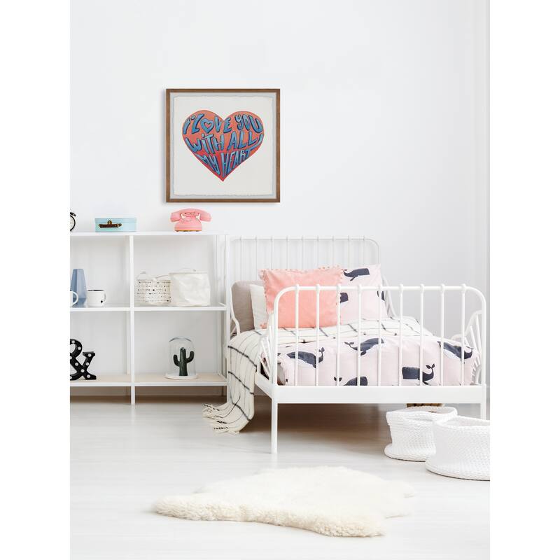 I Love You with All My Heart II Framed Wall Art, Elegant Home Touch - Sophisticated Artwork for Refined Décor