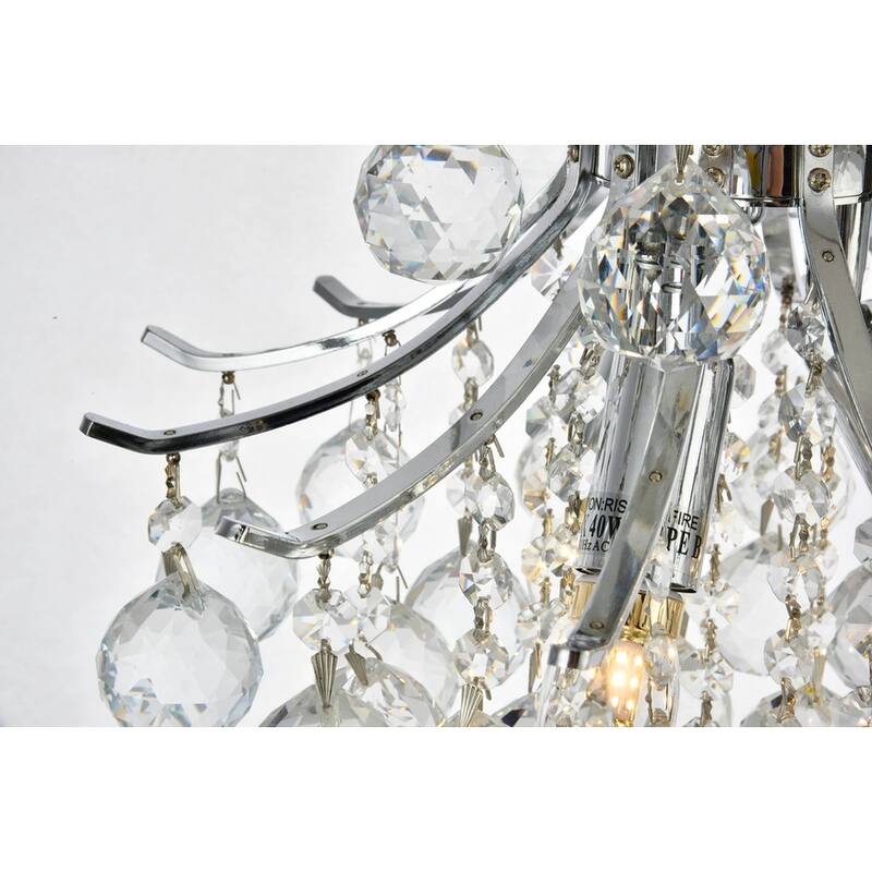 Somette Ticino 3-light Royal Cut Crystal and Chrome Pendant