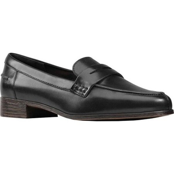 clarks womens loafers black
