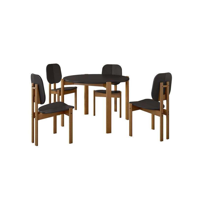 Manhattan Comfort Mid-Century Gales Round Dining Table Set