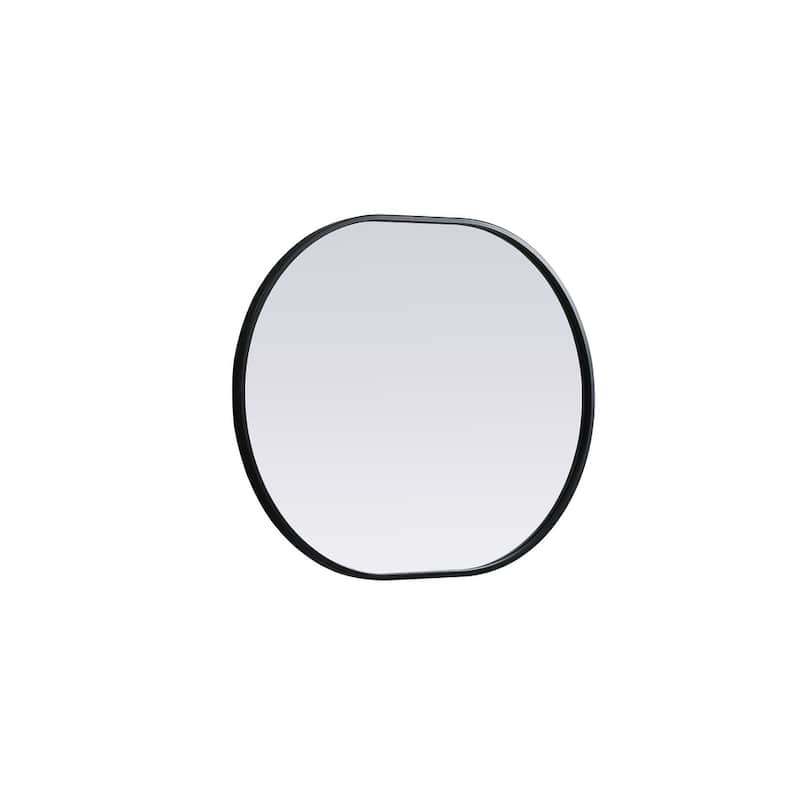 Indigo Home Metal Frame Oval Mirror 24x30 Inch