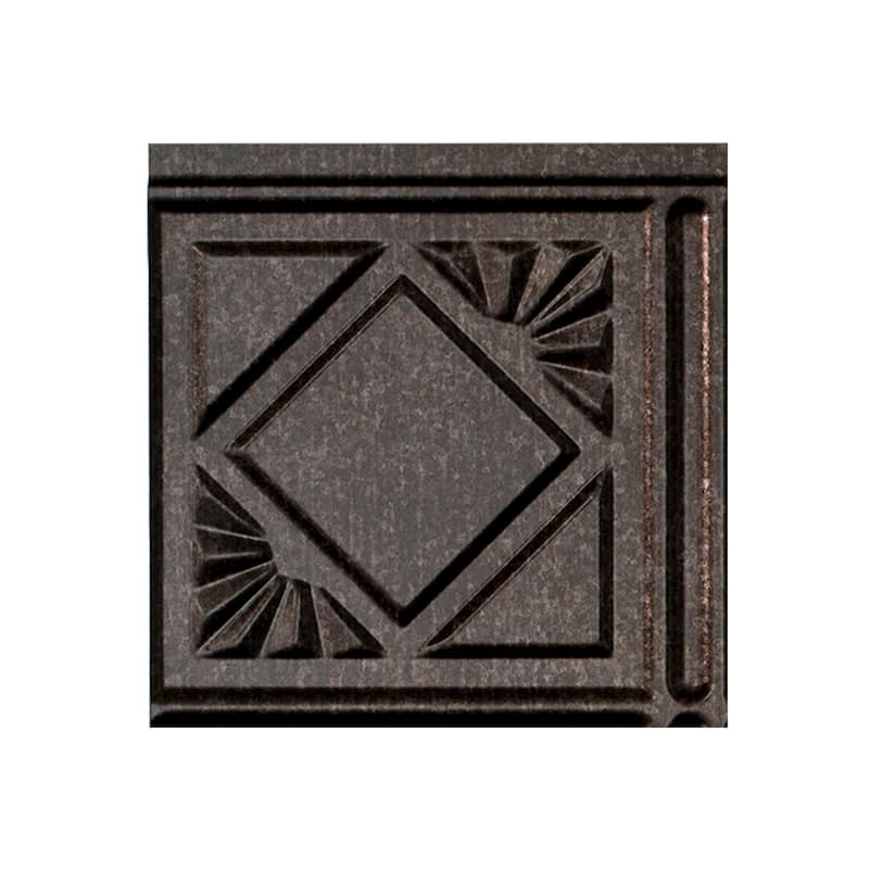 FASÄDE Traditional Style 4 Decorative Vinyl Backsplash Panel - 6X6 Inch Sample - Smoked Pewter