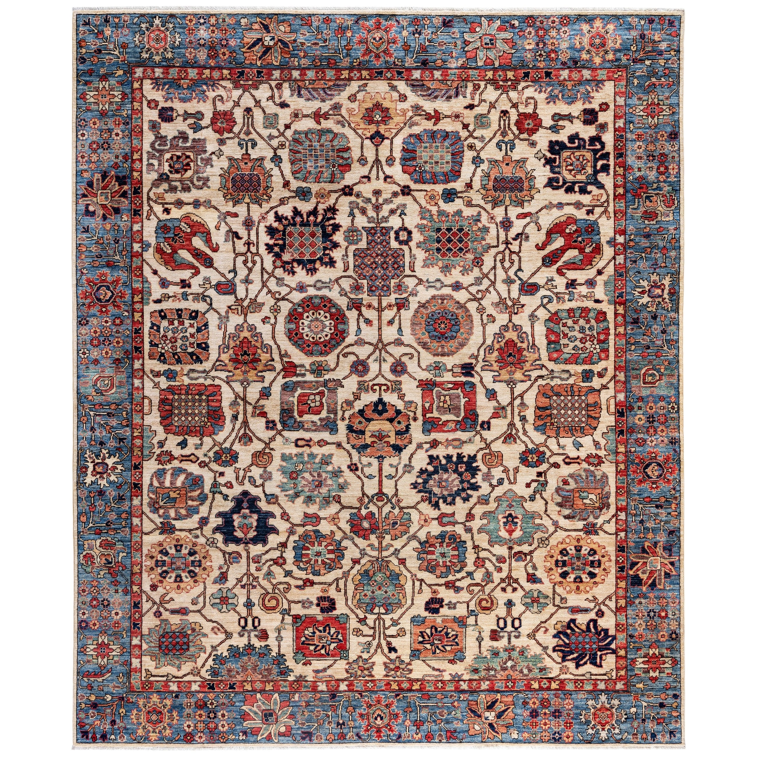 Serapi One-of-a-Kind Hand-Knotted Area Rug - Ivory - 8' 1" x 9' 11"