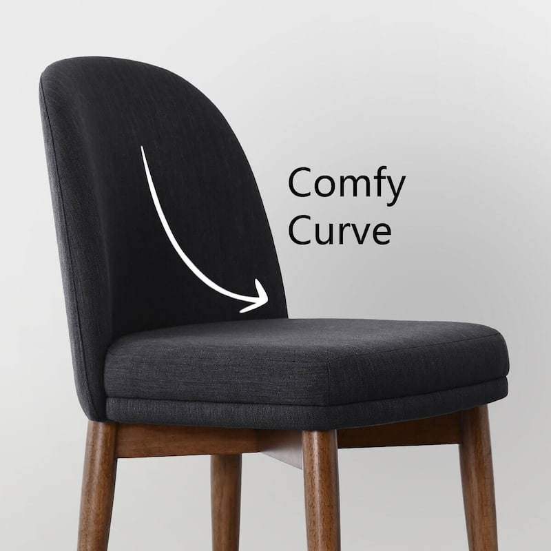 Modern Parsons Dining Chairs with Solid Wood Legs