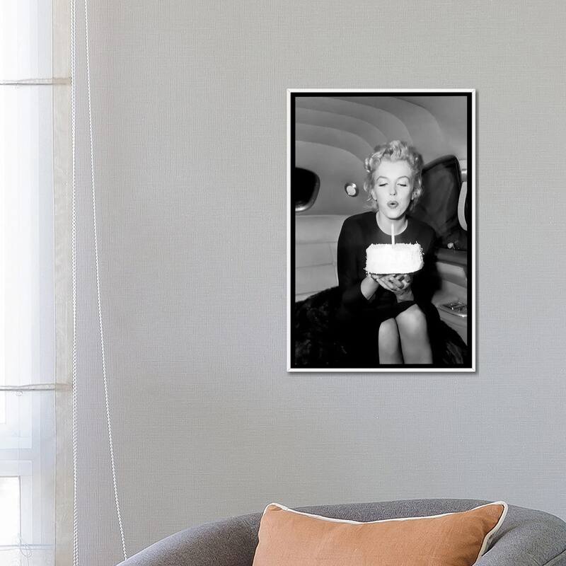 iCanvas "Marilyn Monroe Birthday Party In Car" by Radio Days Framed