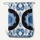 71 x 74-inch Boho Geometric Print Shower Curtain - Blue