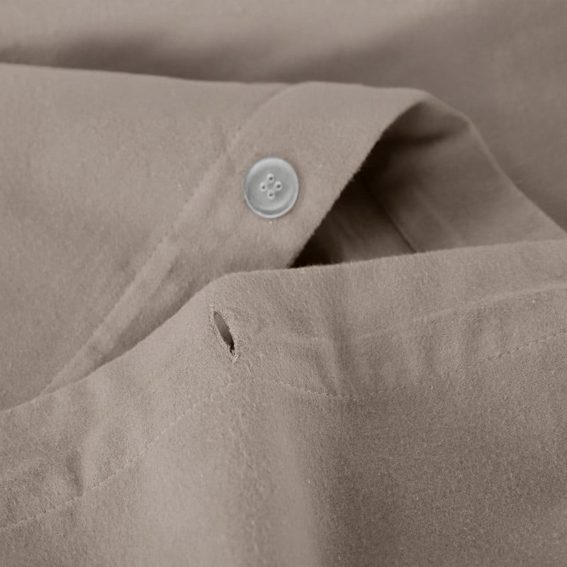 Superior Classic Solid Flannel Cotton Duvet Cover Set