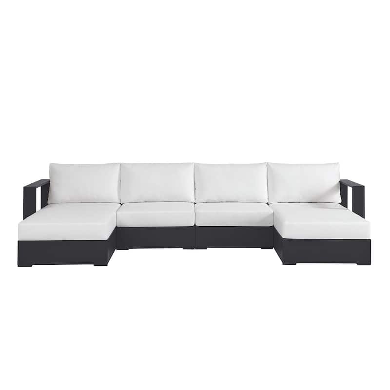 Tahoe Patio Aluminum 4-Piece Sectional Sofa Set