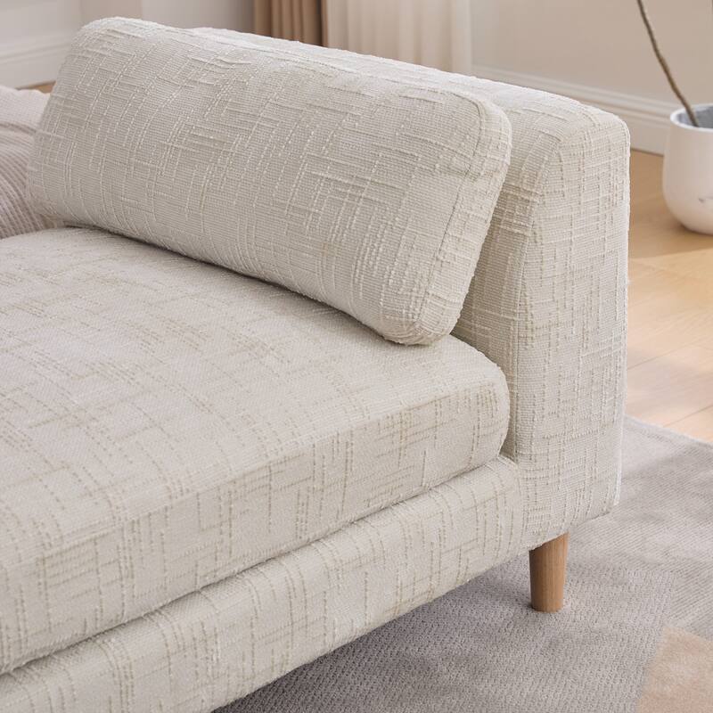 Modern Upholstered End of Bed Bench with Armrests