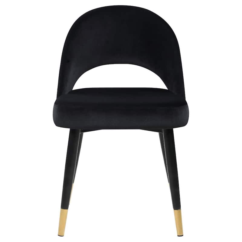 2PCS Arched Back Side Chairs,Dining Chair - Black