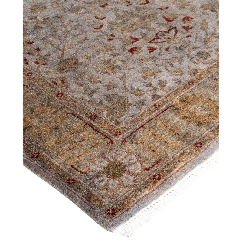 Overdyed One-of-a-Kind Hand-Knotted Area Rug - Gray - 3' 0" x 16' 3"