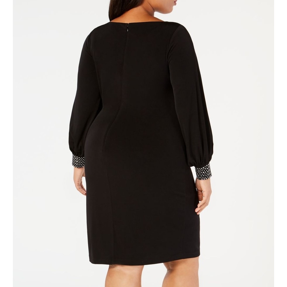 Jessica Howard Women/'s Plus Size Embellished-Cuff Sheath Dress