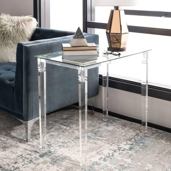 Shop Safavieh Couture Amelie Acrylic Side Table Clear 30 X 18 X 27 30 X 18 X 27 Overstock 26411859